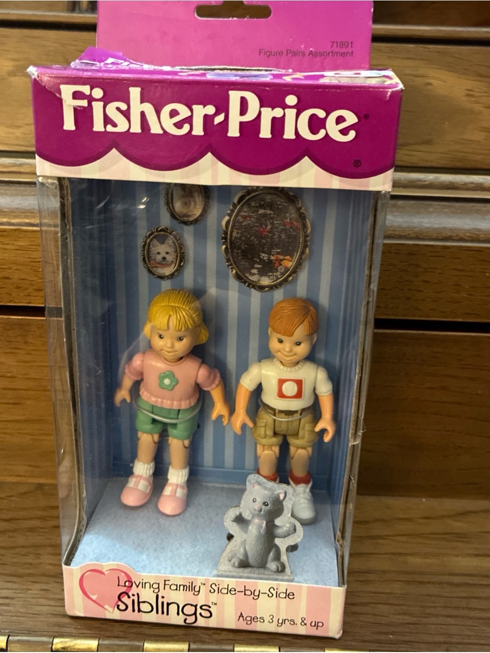 Fisher Price Loving Family Side-by-Side Siblings Brother Sister Open Box